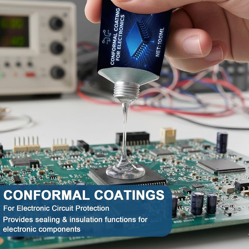 WAN2TLK 100ml Conformal Coating for Electronics, Silicone Conformal Coating Insulating Sealant, Waterproof & Heat Resistant, for Circuit Board and Component Protection - Image 2
